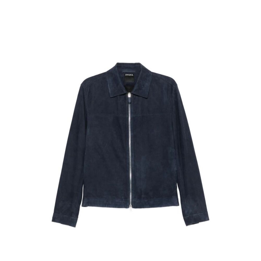 Zegna Blue Jackets - Leather Jackets Men